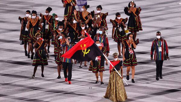 Сборная Анголы на церемонии открытия Олимпиады  - 俄罗斯卫星通讯社