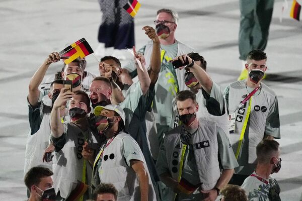Сборная Германии на церемонии открытия Олимпийских игр 2020 года в Токио - 俄羅斯衛星通訊社
