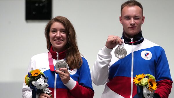 俄射擊運動員斬獲東京奧運會10米氣手槍混合團體銀牌 - 俄羅斯衛星通訊社