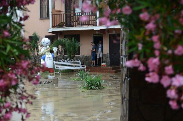 索契霍斯廷斯基區一家被洪水襲擊的酒店 - 俄羅斯衛星通訊社