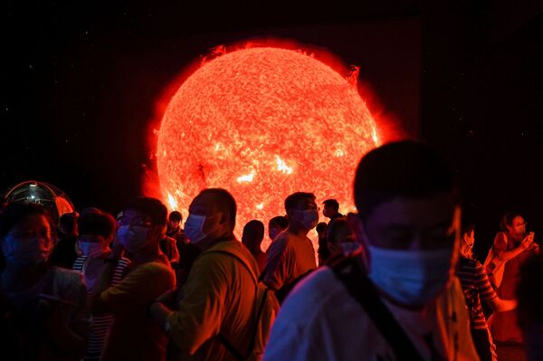 上海天文馆的太阳模型 - 俄罗斯卫星通讯社