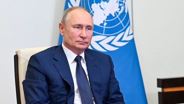 Президент РФ В. Путин принял участие в конференции Совета безопасности ООН по укреплению морской безопасности - 俄罗斯卫星通讯社