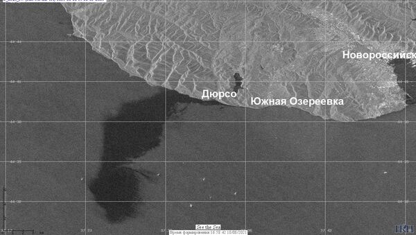 Радиолокационное изображение нефтяного разлива в районе Новороссийска  - 俄羅斯衛星通訊社