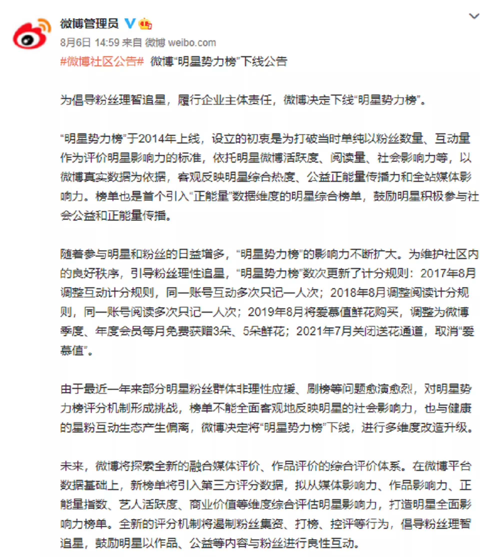 新浪微博為應對飯圈亂象“降溫”明星排名 - 俄羅斯衛星通訊社, 1920, 12.08.2021