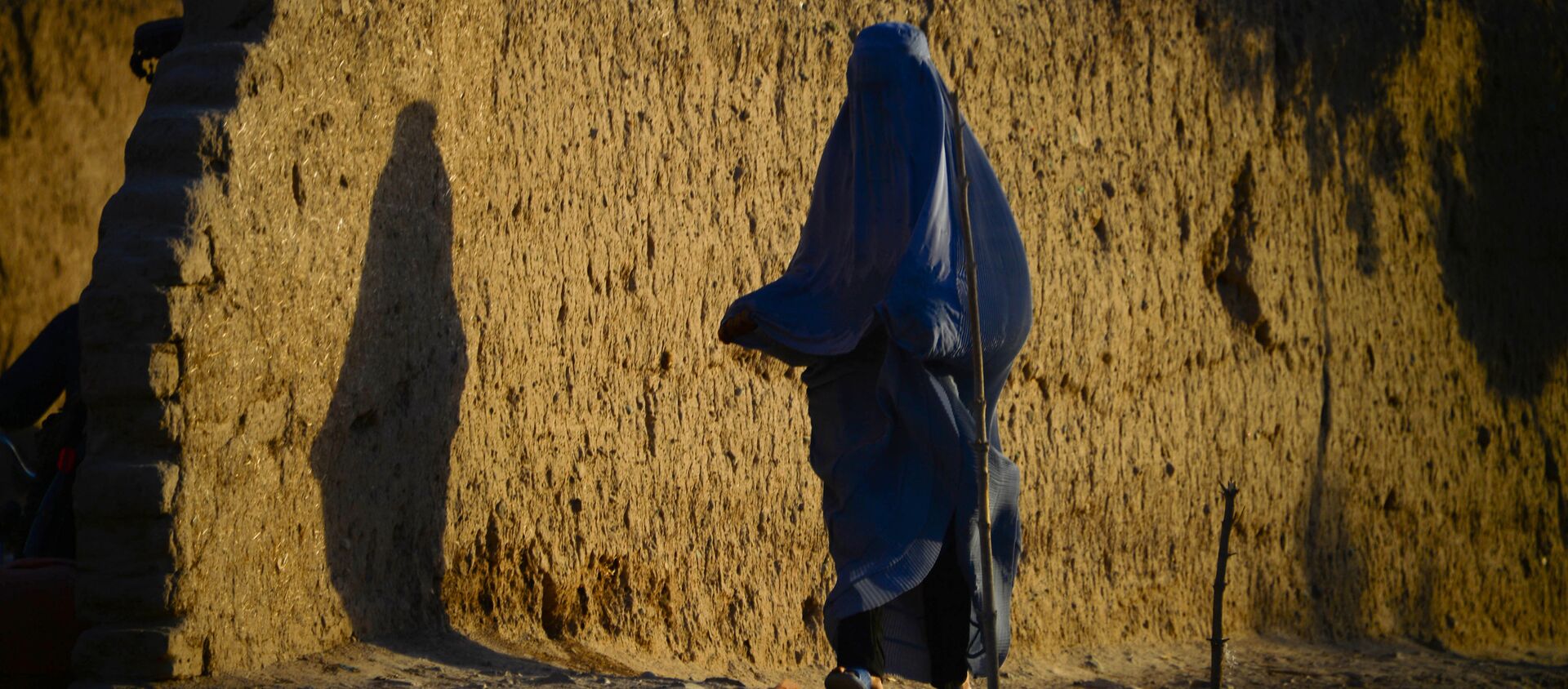 Афганская женщина идет по дороге на окраине Герата, Афганистан - 俄羅斯衛星通訊社, 1920, 17.08.2021