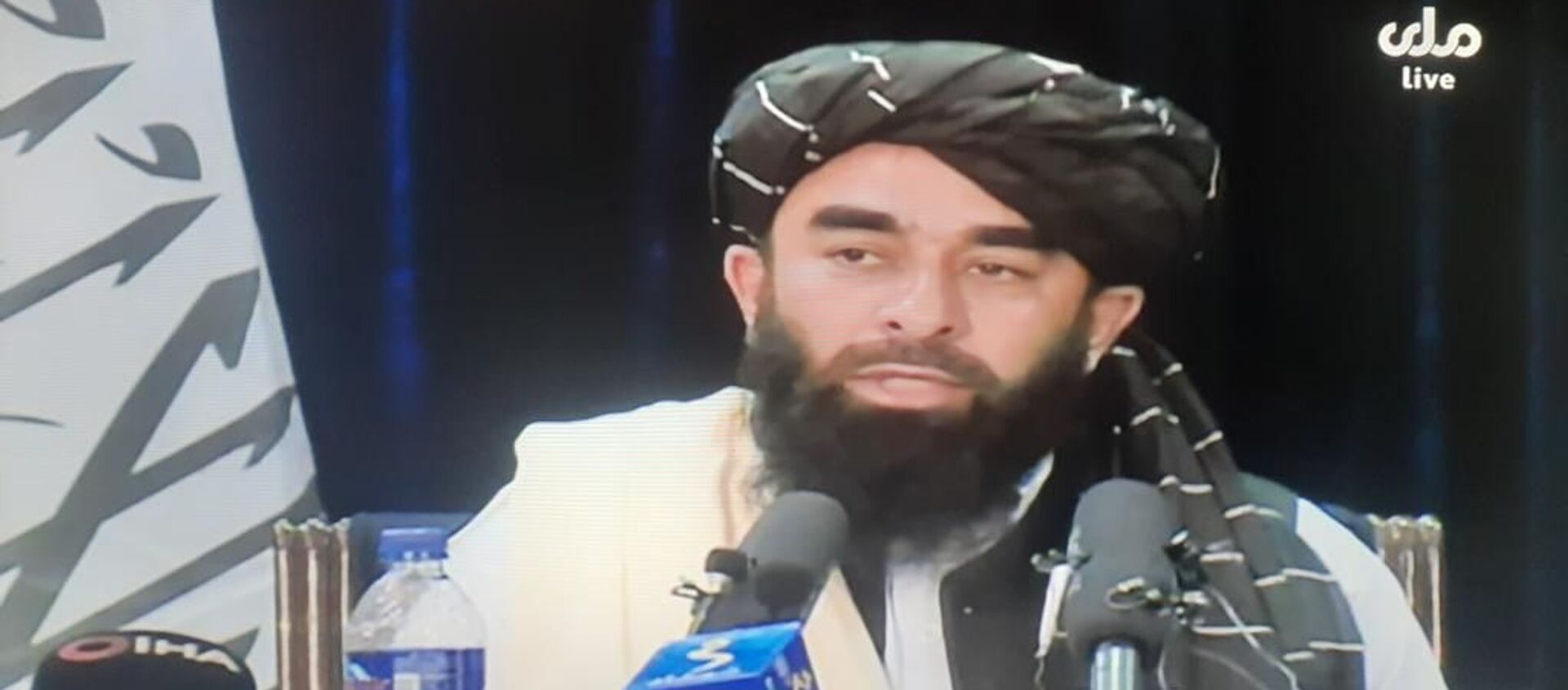 Taliban spokesman Zabihullah Mujahid, in a press conference in Kabul, says they are proud of freeing Afghanistan from occupation - 俄羅斯衛星通訊社, 1920, 17.08.2021