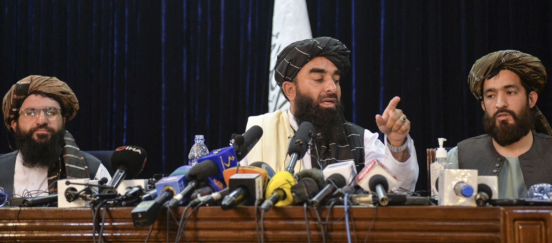 Представитель Талибана Забихулла Муджахид на пресс-конференции в Кабуле, Афганистан  - 俄罗斯卫星通讯社, 1920, 22.09.2021