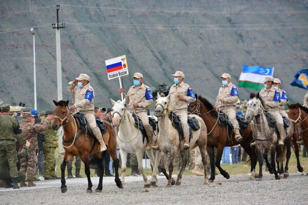 在克孜勒市2021國際軍事比賽中的“馬術馬拉松”比賽 - 俄羅斯衛星通訊社