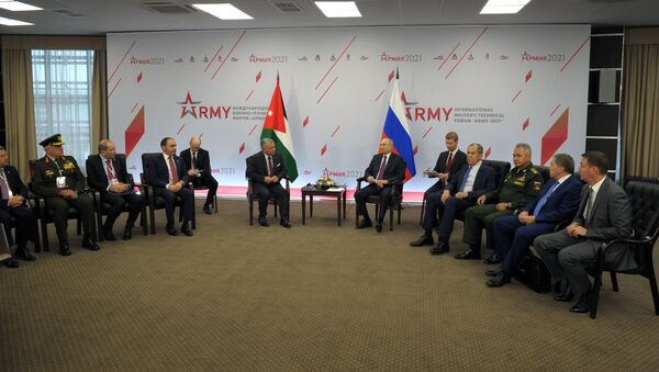 Президент РФ Владимир Путин и король Иордании Абдалла II - 俄羅斯衛星通訊社