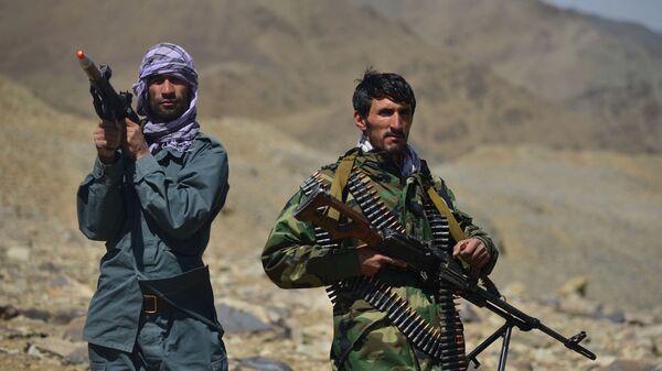 在潘杰希尔省的阿富汗全国抵抗阵线士兵 - 俄罗斯卫星通讯社
