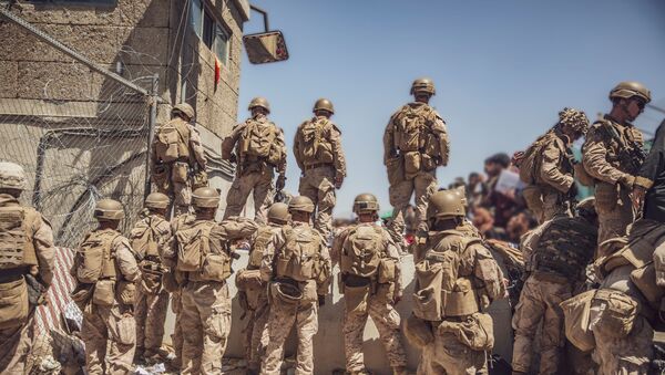 Американские военные в аэропорту Кабула  - 俄羅斯衛星通訊社