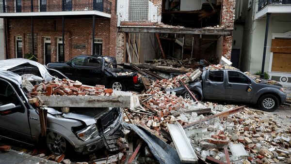 遭颶風“艾達”中損毀的路易斯安那州建築。 - 俄羅斯衛星通訊社