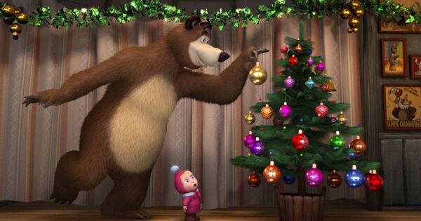 俄羅斯動畫劇集《瑪莎和熊》截圖。 - 俄羅斯衛星通訊社