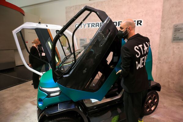 以色列City Transformer电动汽车在慕尼黑国际车展开幕式上亮相。 - 俄罗斯卫星通讯社