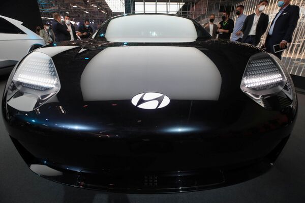 现代Ioniq 6概念车在慕尼黑国际车展开幕式上亮相。 - 俄罗斯卫星通讯社