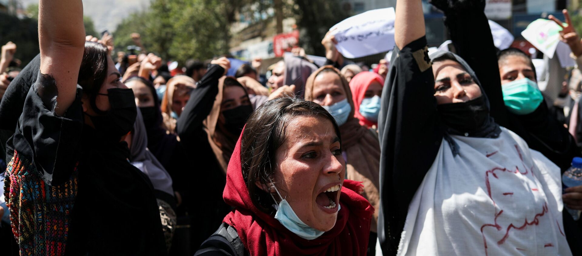 Женщины во время антипакистанских протестов в Кабуле - 俄羅斯衛星通訊社, 1920, 09.09.2021
