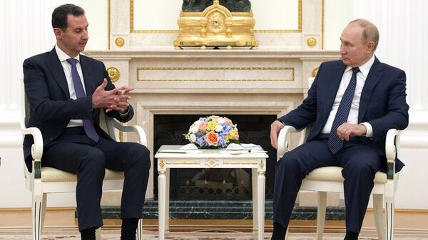 普京与阿萨德在克里姆林宫举行会谈 - 俄罗斯卫星通讯社