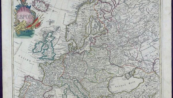 Карта Европы 1745 года издания - 俄羅斯衛星通訊社