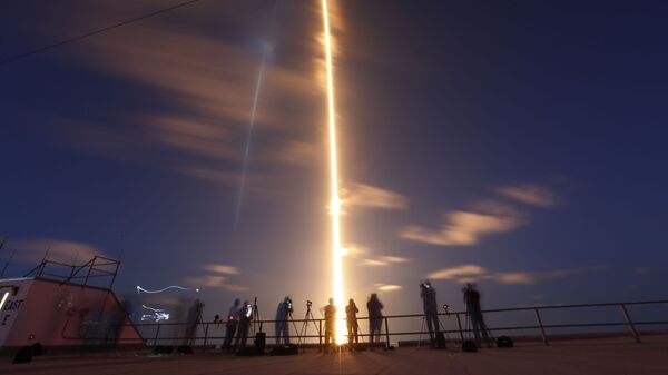 Запуск ракеты SpaceX Falcon 9 с мыса Канаверал, Флорида - 俄罗斯卫星通讯社