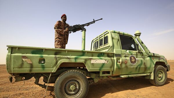 Военнослужащий армии Судана во время учений  - 俄羅斯衛星通訊社
