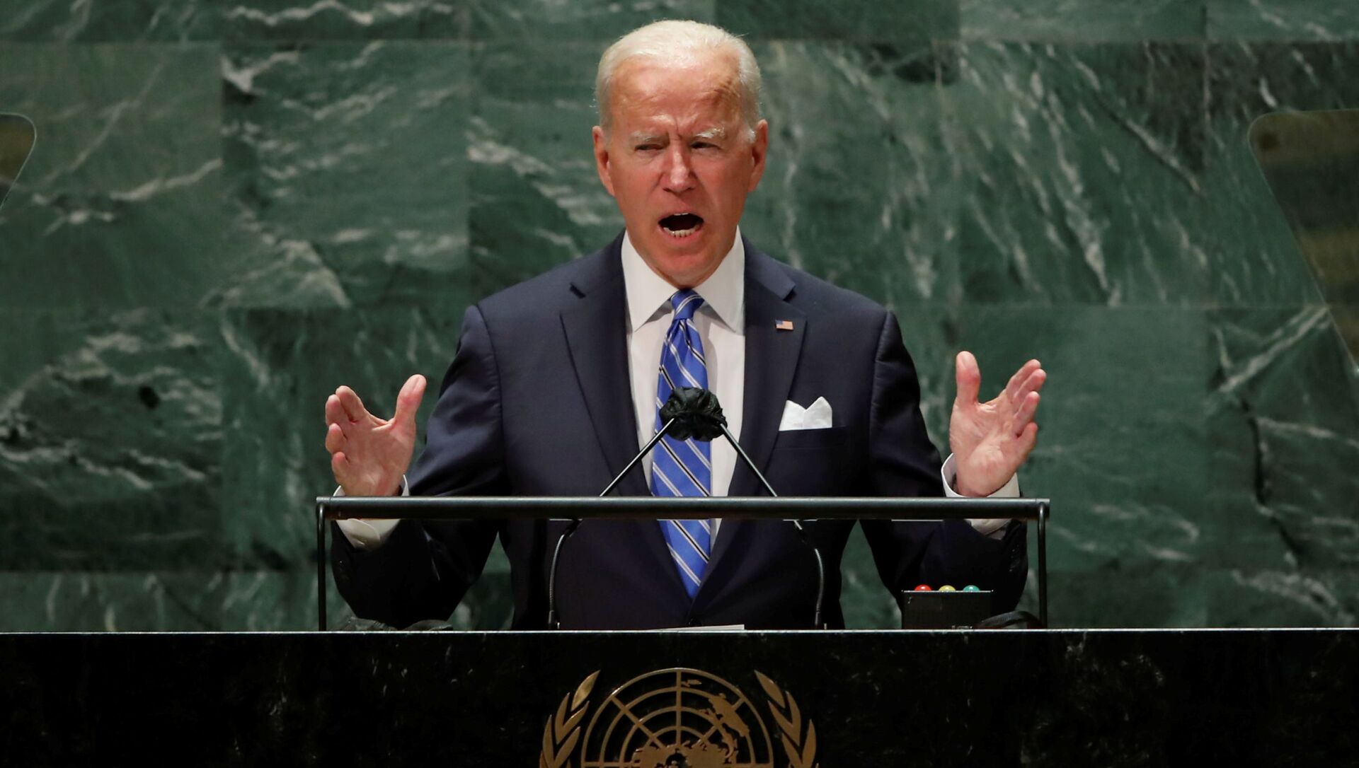 U.S. President Joe Biden addresses the 76th Session of the U.N. General Assembly in New York City - 俄罗斯卫星通讯社, 1920, 22.09.2021