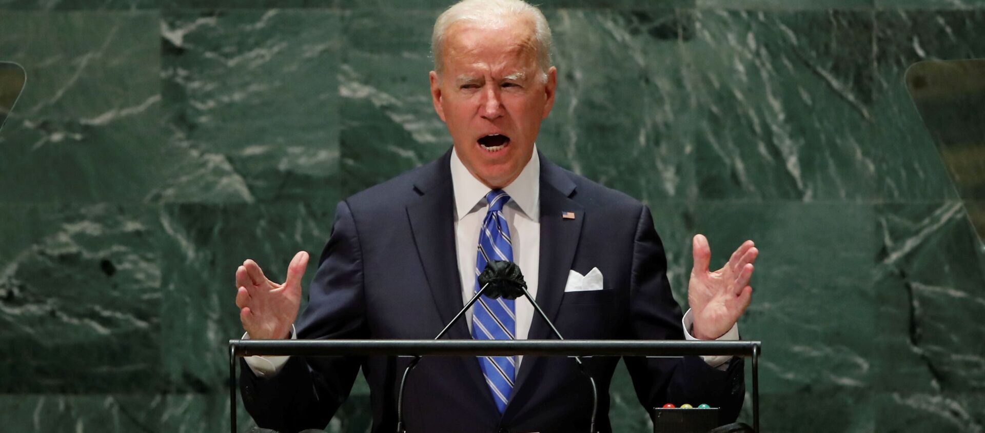U.S. President Joe Biden addresses the 76th Session of the U.N. General Assembly in New York City - 俄罗斯卫星通讯社, 1920, 21.09.2021