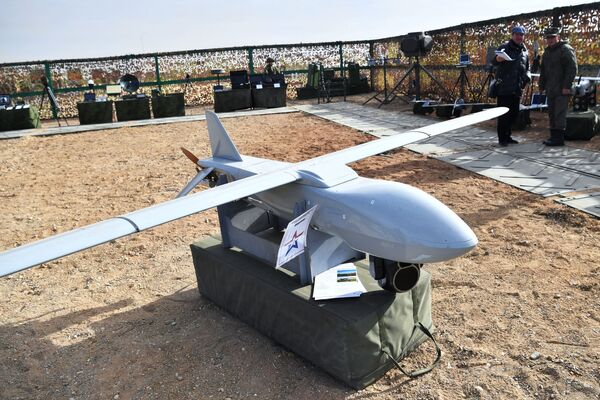 上合组织成员国“和平使命-2021”反恐演习装备展上的“Merlin”无人机 - 俄罗斯卫星通讯社