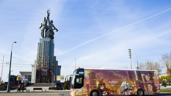 原神風格塗裝亮相莫斯科公交車 - 俄羅斯衛星通訊社
