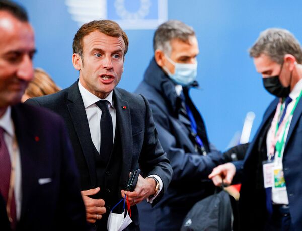 比利時布魯塞爾，法國總統埃馬紐埃爾•馬克龍出席歐盟峰會。 - 俄羅斯衛星通訊社