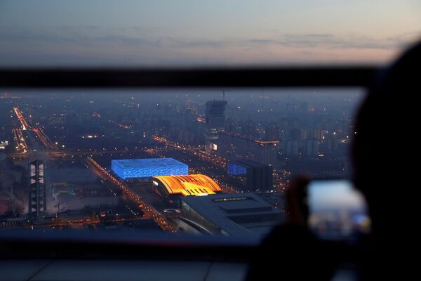 远眺北京国家游泳中心。 - 俄罗斯卫星通讯社