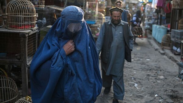 Женщина на рынке в Кабуле - 俄羅斯衛星通訊社