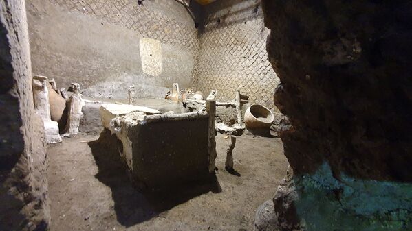 龐貝古城一座羅馬別墅中發現的奴隸房間。 - 俄羅斯衛星通訊社