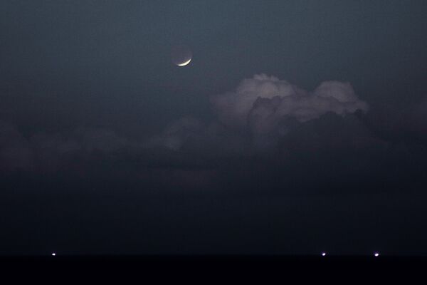 在台湾新北市观景台观测到的月食。 - 俄罗斯卫星通讯社