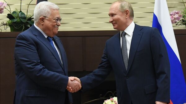 俄羅斯總統普京和巴勒斯坦總統阿巴斯 - 俄羅斯衛星通訊社