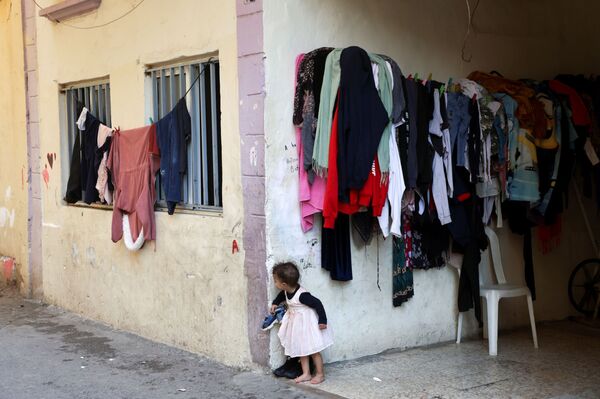 黎巴嫩首都貝魯特疫情隔離區的兒童。 - 俄羅斯衛星通訊社