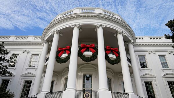 Рождественские декорации Белого дома в Вашингтоне  - 俄羅斯衛星通訊社