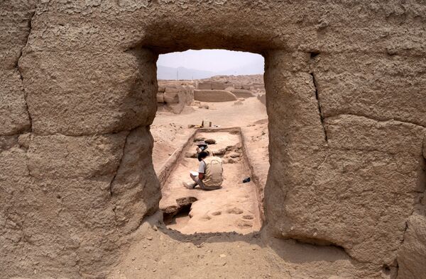 秘魯卡哈馬奎拉考古發掘區。 - 俄羅斯衛星通訊社