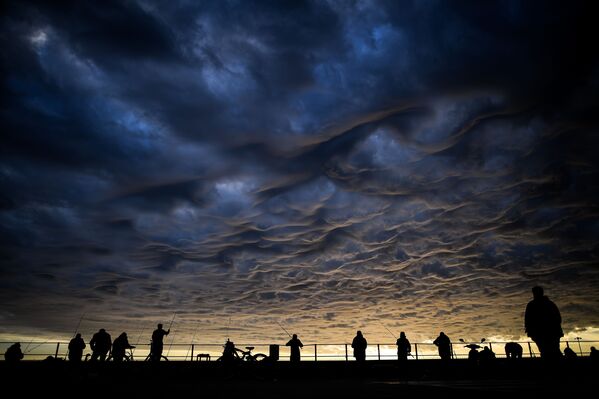 索契海滨的钓鱼爱好者。 - 俄罗斯卫星通讯社