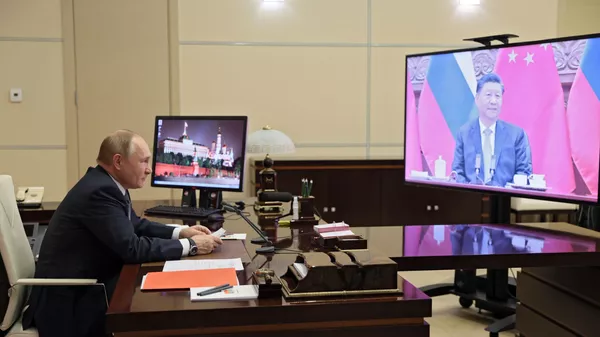 Переговоры президента РФ В. Путина с председателем КНР Си Цзиньпином - 俄罗斯卫星通讯社