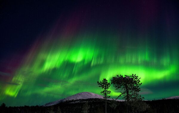 芬蘭拉普蘭的北極光。 - 俄羅斯衛星通訊社
