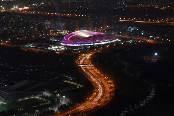 国家速滑馆，又叫做冰丝带。 - 俄罗斯卫星通讯社