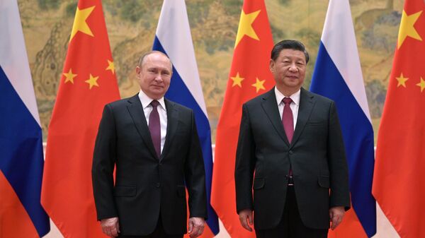 俄羅斯總統普京（左）與中國國家主席習近平 - 俄羅斯衛星通訊社