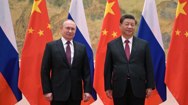 俄羅斯總統普京（左）與中國國家主席習近平 - 俄羅斯衛星通訊社
