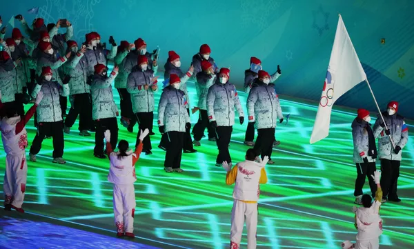 俄罗斯代表团在北京冬奥会开幕式上走入体育场。 - 俄罗斯卫星通讯社