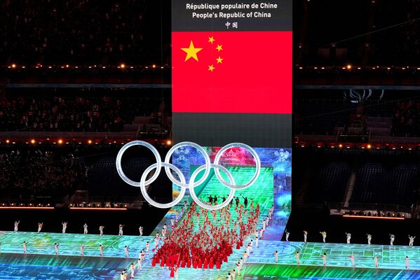 2022 年 2 月 4 日，中國冬奧代表團運動員在中國北京國家體育場舉行的北京第 24 屆冬奧會開幕式上入場。 - 俄羅斯衛星通訊社