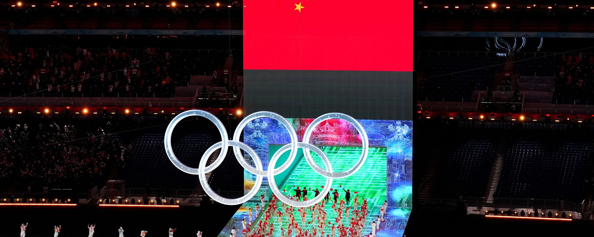 Спортсмены сборной КНР во время парада атлетов на церемонии открытия XXIV зимних Олимпийских игр в Пекине - 俄羅斯衛星通訊社, 1920, 21.02.2022