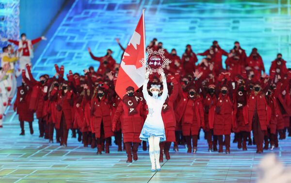 開幕式上加拿大代表團的運動員入場。 - 俄羅斯衛星通訊社
