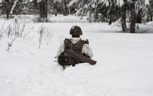 愛沙尼亞軍人在塔帕軍營參加軍演。 - 俄羅斯衛星通訊社