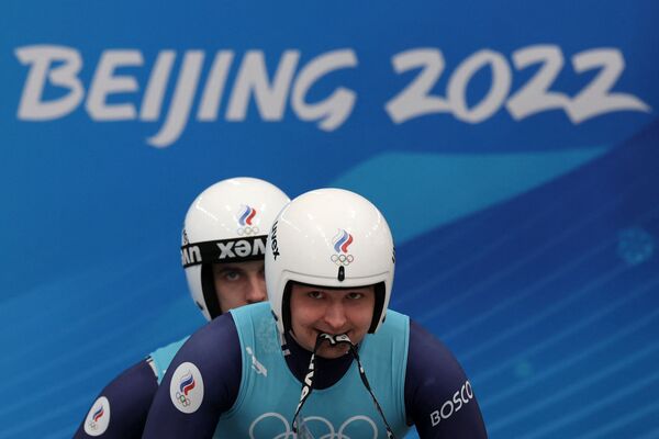 俄罗斯2022年北京冬奥会雪橇运动员安德烈·博格丹诺夫与尤里·普罗霍罗夫。 - 俄罗斯卫星通讯社