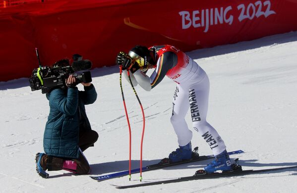 德国高山滑雪运动员罗梅德·鲍曼完成比赛。 - 俄罗斯卫星通讯社
